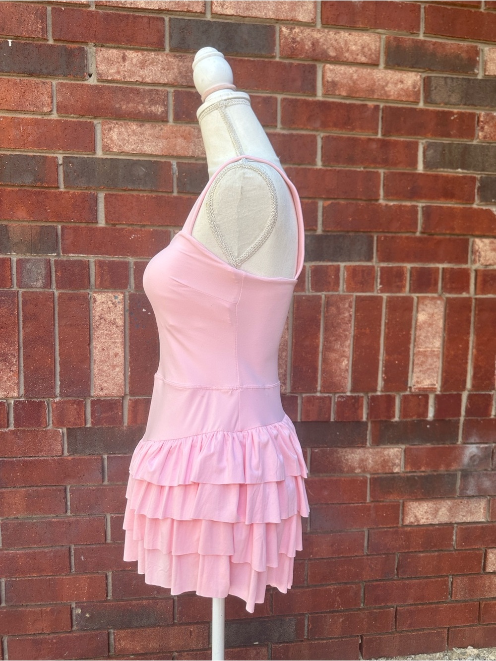 JoyLab Light Pink Ruffled Slip Dress Romper - Picture 4 of 9